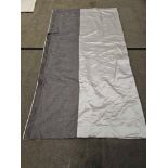A Pair Of Dark Grey / Silver Silk DrapesSize -cm 540 x 249 Ref Dorch 62