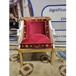 French Empire Style Fauteuil Inspired By The Early 19th Century Designs Of Jacob-Desmalter The