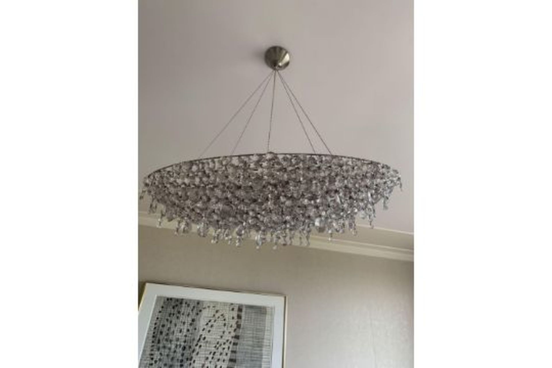 Lolli E Memmoli Ugolino Chandelier Crystals Woven Together Like Fabric, Hung From A Two- - Image 2 of 3