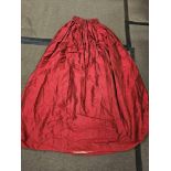 A Pair Of Red Silk Curtains Size -cm 146 x 160 Ref Dorch 75