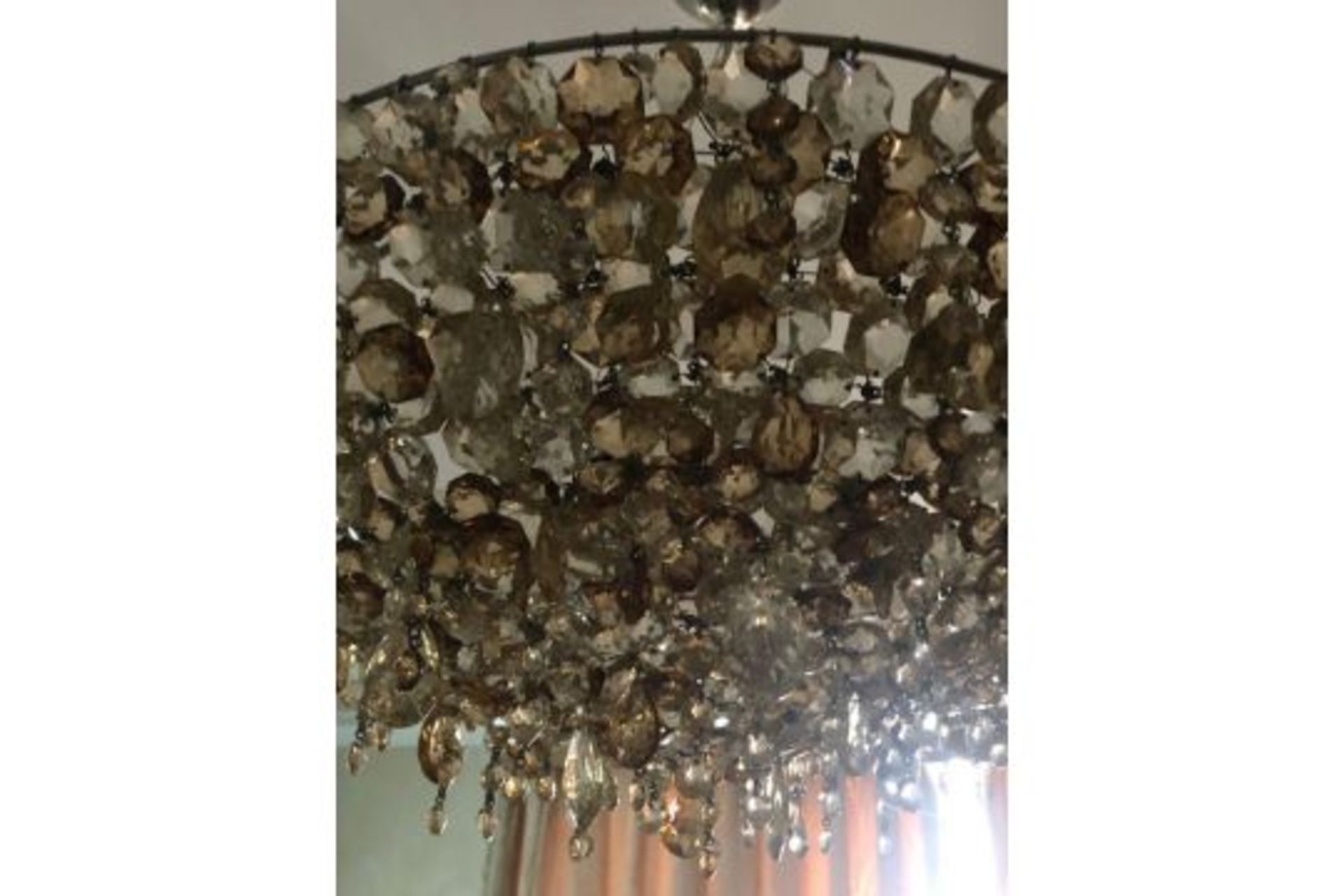 Lolli E Memmoli Ugolino Chandelier Crystals Woven Together Like Fabric, Hung From A Two- - Image 2 of 2