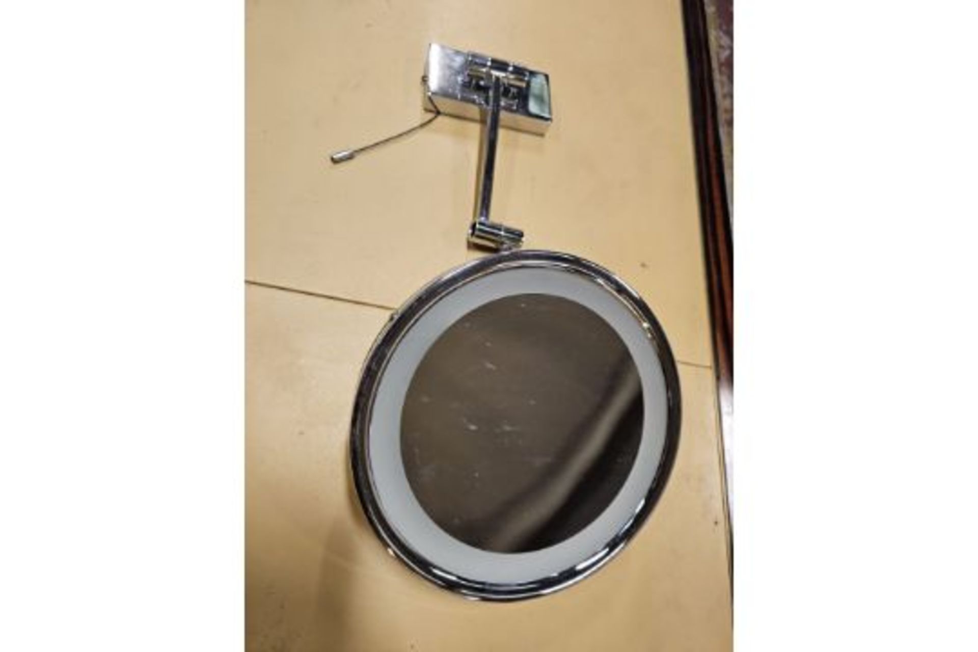 Led Illuminated Magnifying Vanity Mirror For Bathroom Round Ingress Protection Rating Ip44