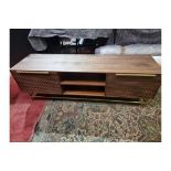 Combe Walnut Media Unit This modern practical AV unit combines Scandinavian and industrial design,