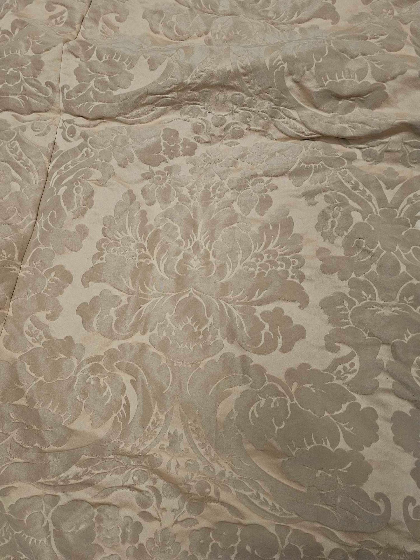 Single Silk Drape Gold Flower Pattern Embroidery Edge Size 181 x 302cm ( Ref Dorch 99) - Bild 3 aus 3