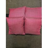 4 x Silk Pink Cushions Size 45 x 45 And 40 x 40cm ( Ref Cush 124)