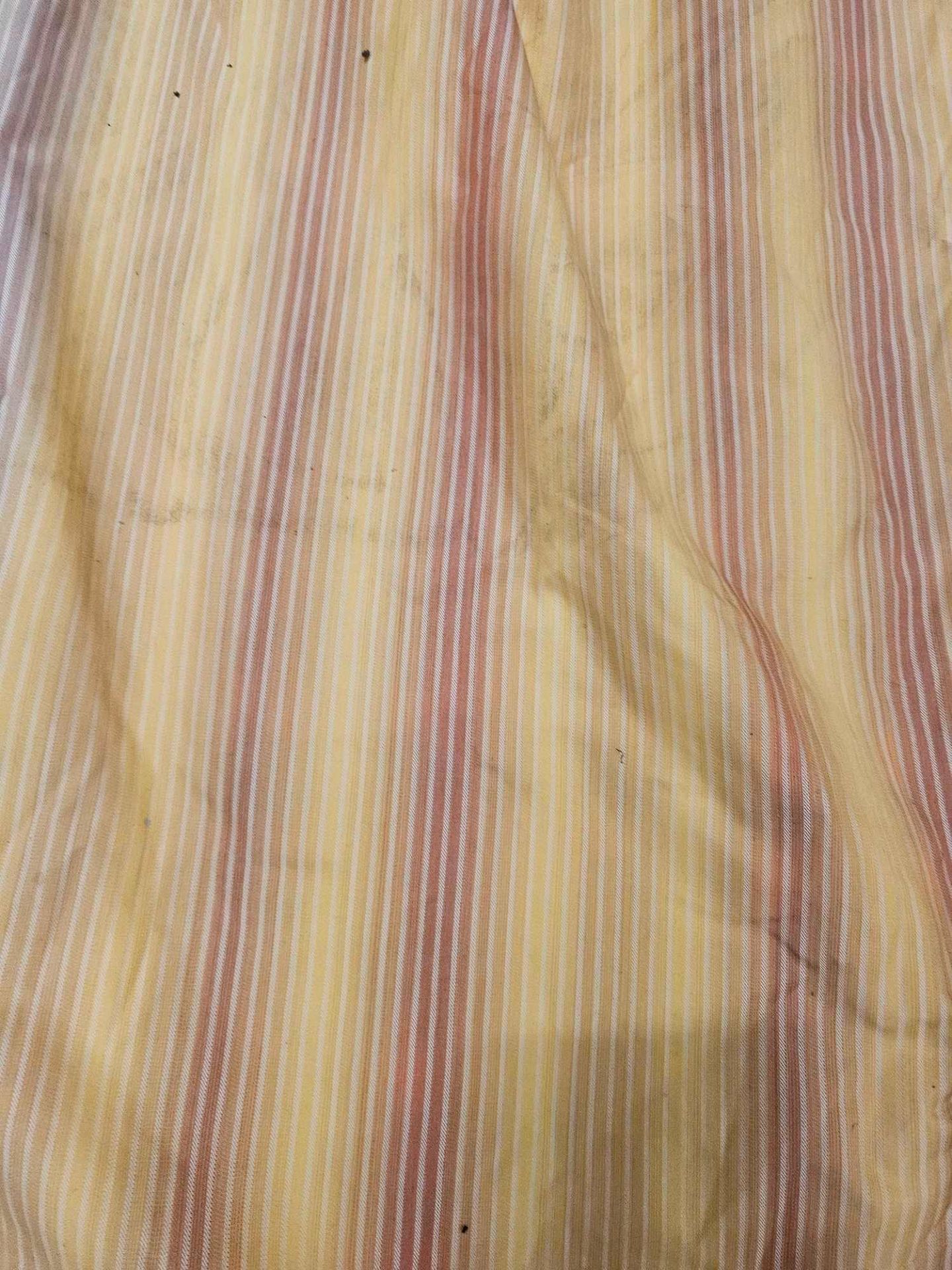 Single Silk Striped Curtain Pink /Black Size 60 x 215cm Single Silk Curtain Yellow/Red Stripes - Image 5 of 7