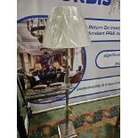 Chrome and Acrylic floor lamp square chrome base chrome steam in four sections with clear Acrylic