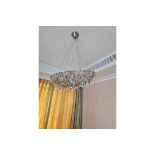 Lolli E Memmoli Ugolino Chandelier Crystals Woven Together Like Fabric, Hung From A Two-