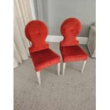 A Pair Of Chairs A Take On The Classic Spoonback Chair Features A Hardwood Frame Upholstered In A