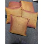 5 x Gold Silk Cushion Size 45 x 45cm (Cush 120)
