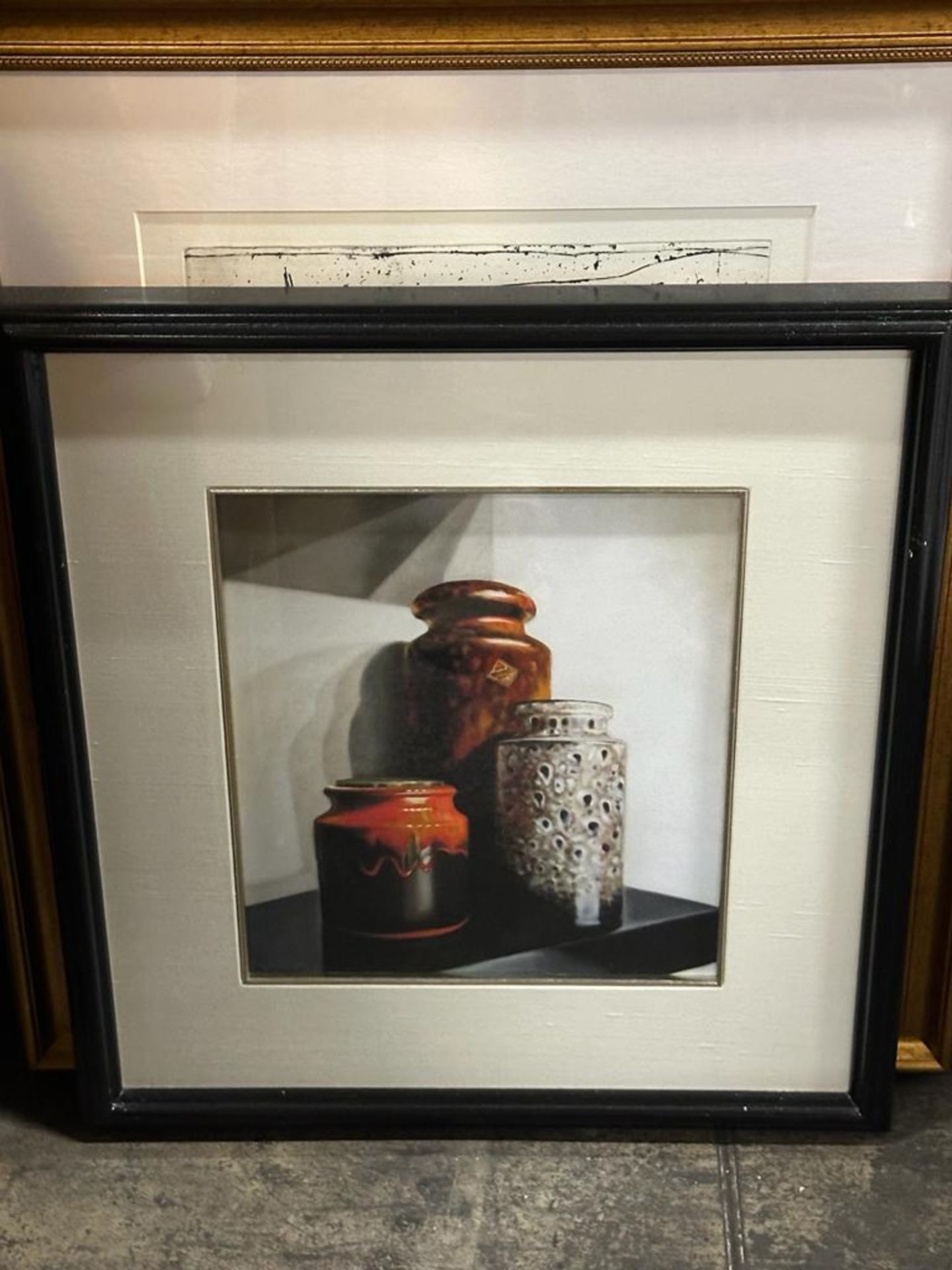 3x Untitled Framed Still Life Lithograph Prints 60 x 50cm