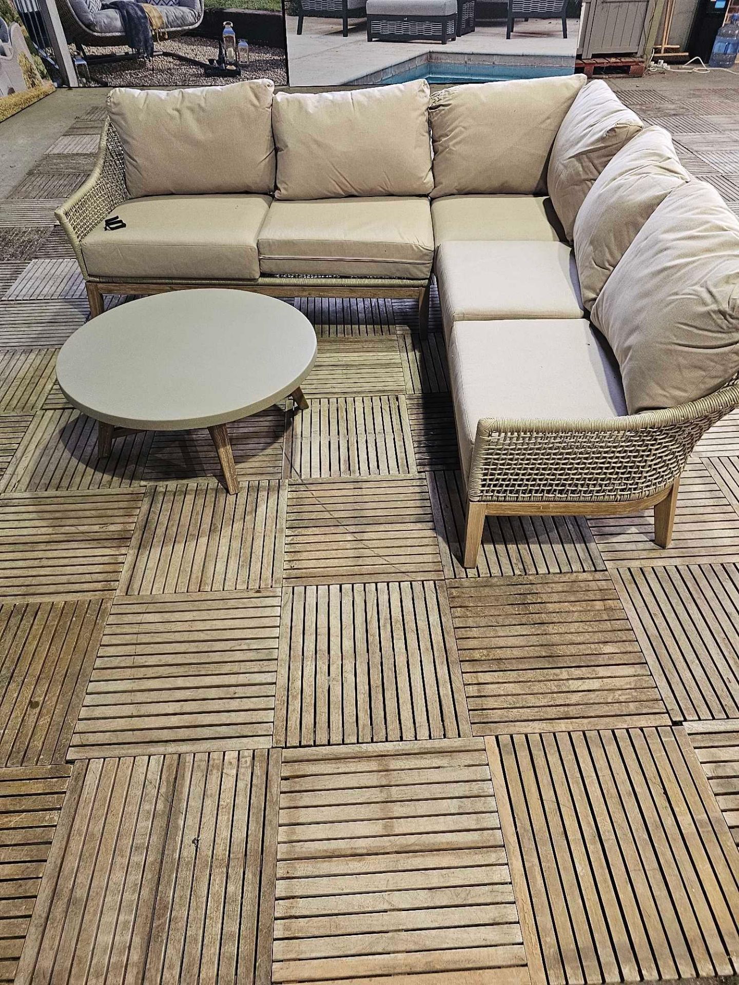 Acacia Modular Sofa With Coffee Table - Bild 3 aus 7