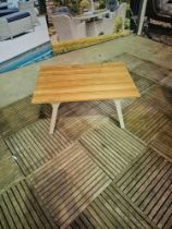 Slimline Coffee Table With Teak Top