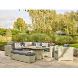 Kingscote Cloud Modular Sofa With Large Rectangle Firepit Table And Bench