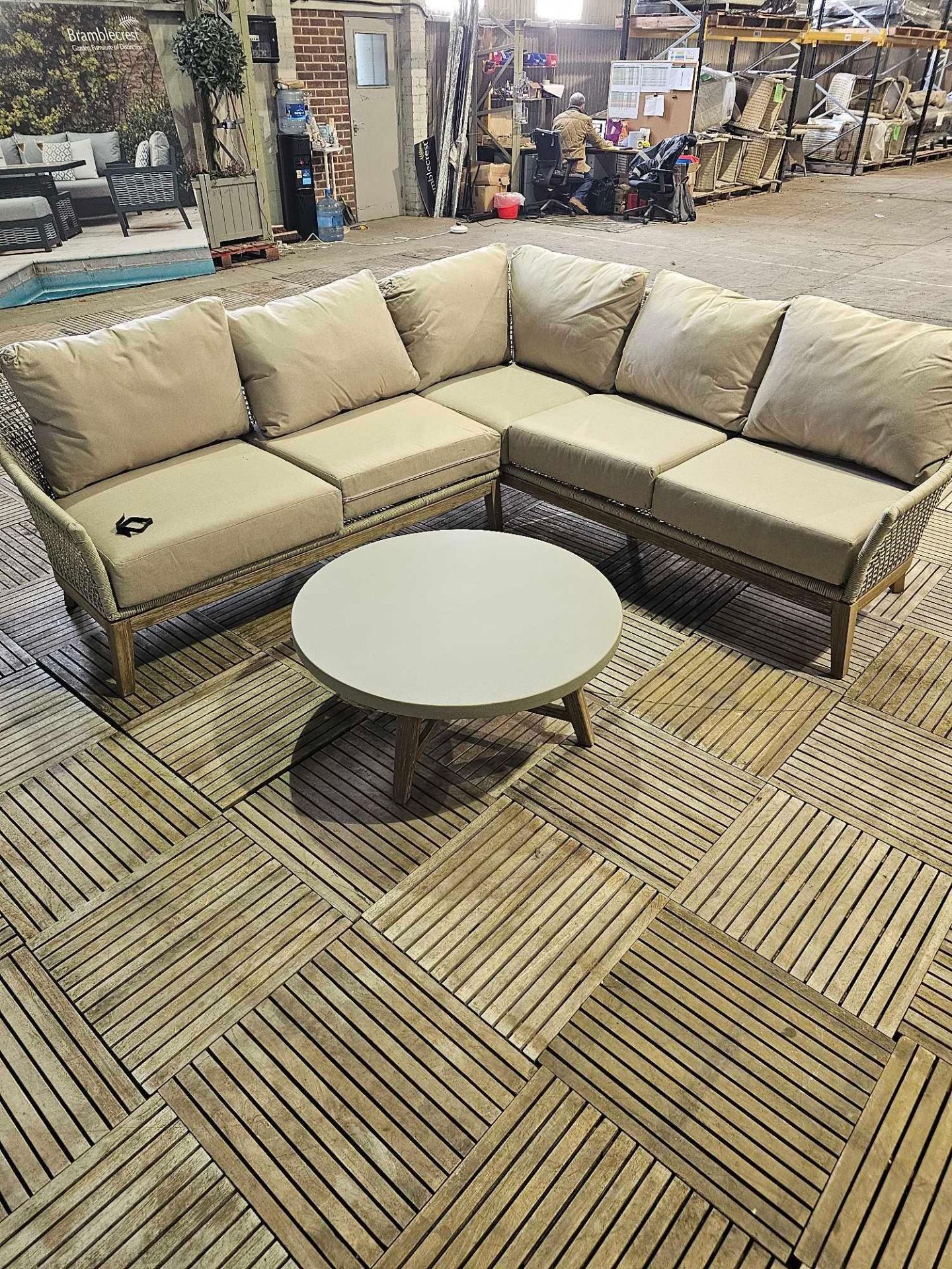 Acacia Modular Sofa With Coffee Table