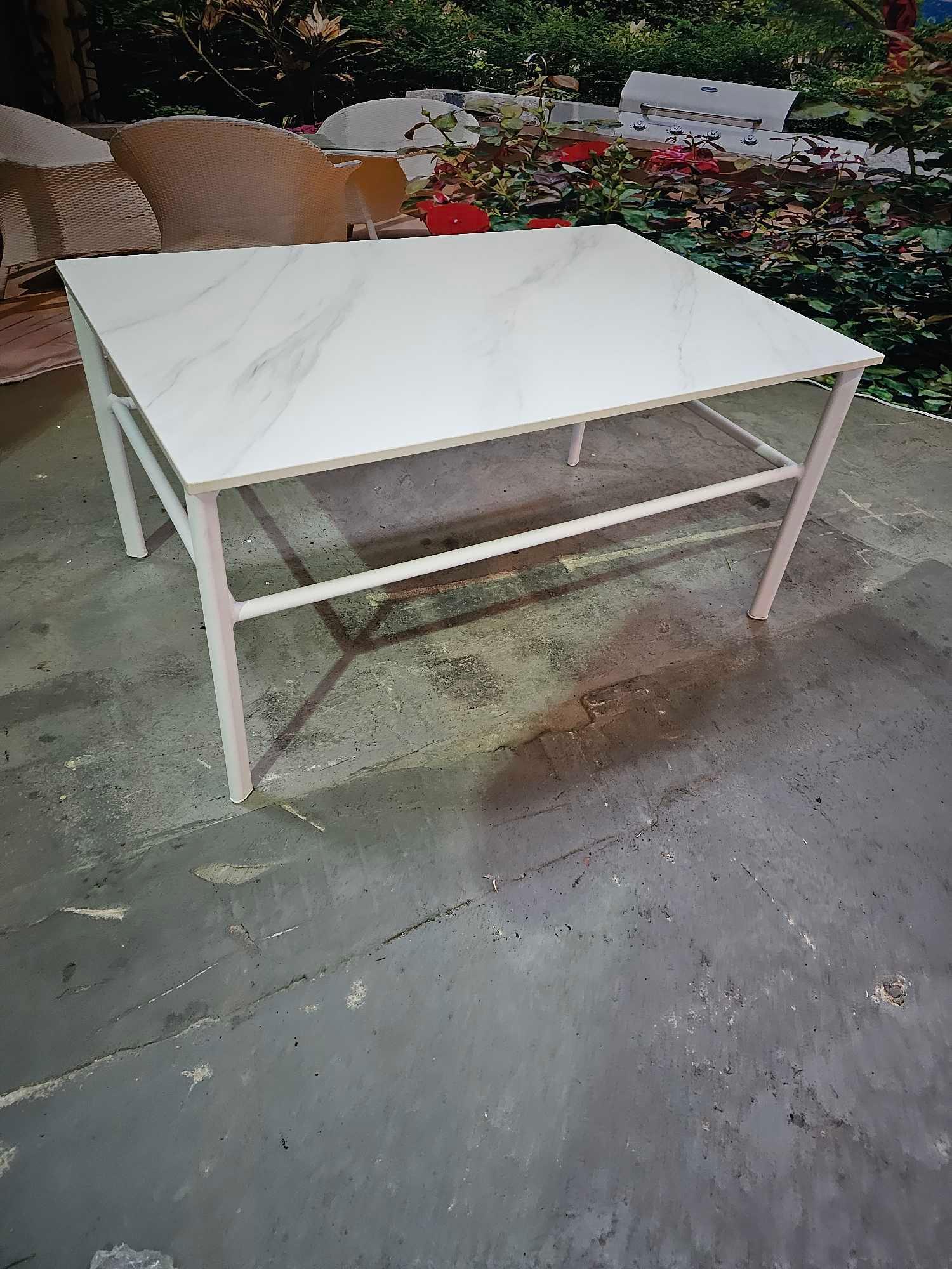 Sample Ctw Coffee Table With Light Sintered Stone Top White - Image 4 of 4