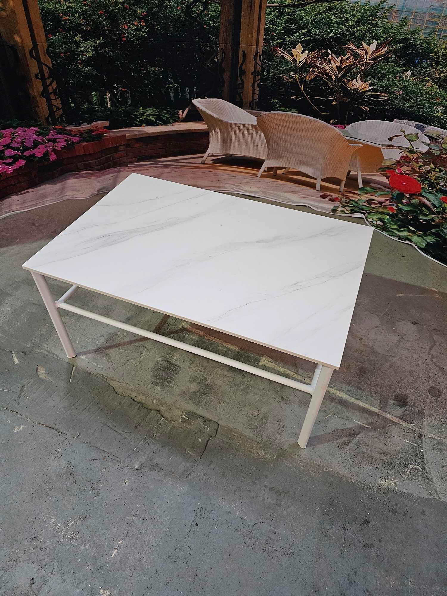 Sample Ctw Coffee Table With Light Sintered Stone Top White - Image 2 of 4