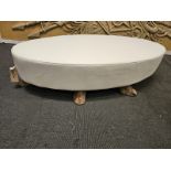 Bleu Nature FO85 White Pebble Seekoo Oval Footstool With DriftwoodÃƒÆ’Ã‚Â£ÃƒÂ¢Ã¢â€šÂ¬Ã…Â¡ Legs 121 x