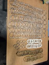 Assortment Of Curtain Rings Plastic x 97 Bronze x 16 Gold x 12 Wood White x 20 Chrome x 10 (Ref