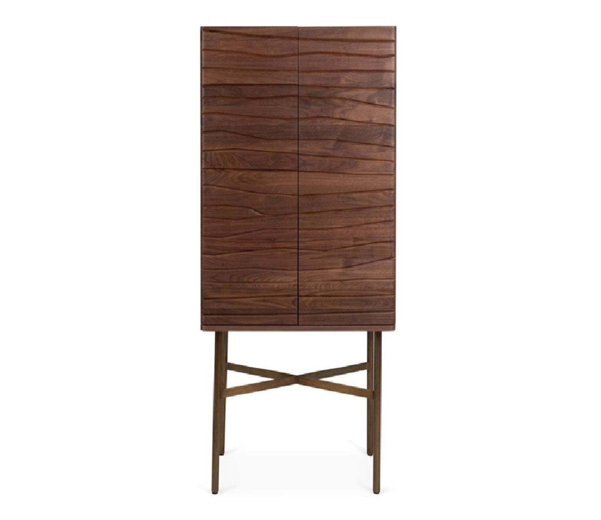 Benwest Cocktail The Walnut Drinks Cabinet is a fusion of minimalist, functional design and - Image 2 of 2
