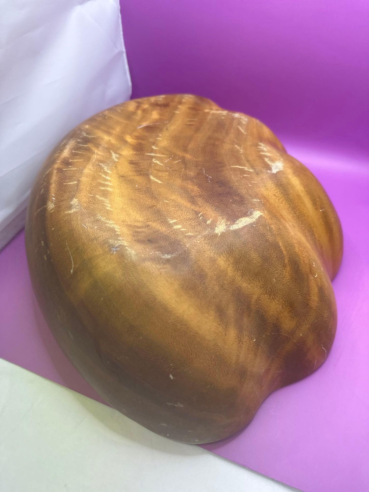 Teak Handmade Fruit Wood Bowl 40 X 30 X 10cm - Image 3 of 3