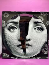 Fornasetti Italy Porcelain Tema E Variazioni No.10 Wall Plate Presented In A Fornasetti Box