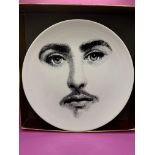 Fornasetti Italy Porcelain Tema E Variazioni No. 366 Wall Plate Presented In A Fornasetti Box The