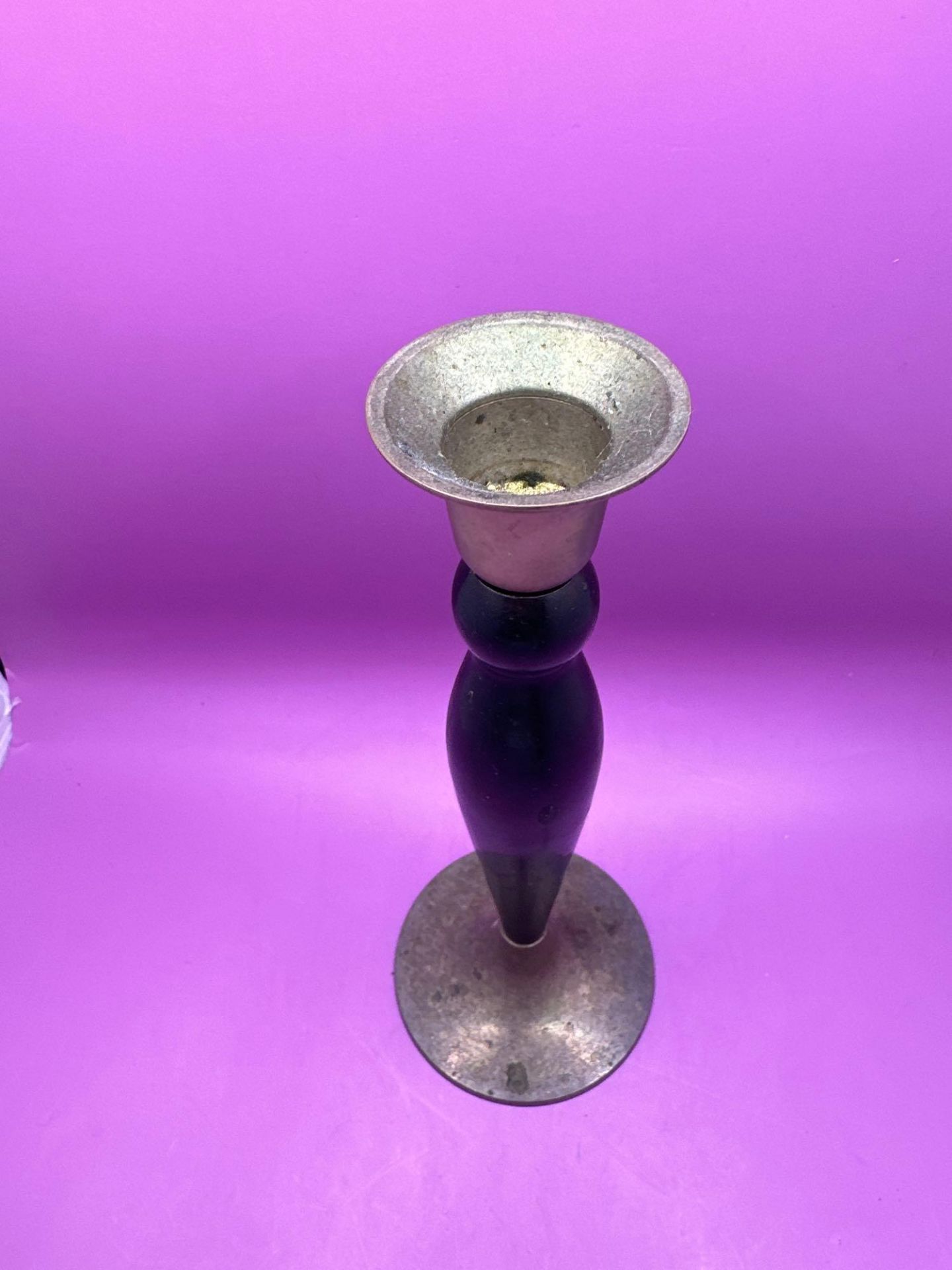 Brass And Black Candle Stick 21 cm - Image 2 of 3