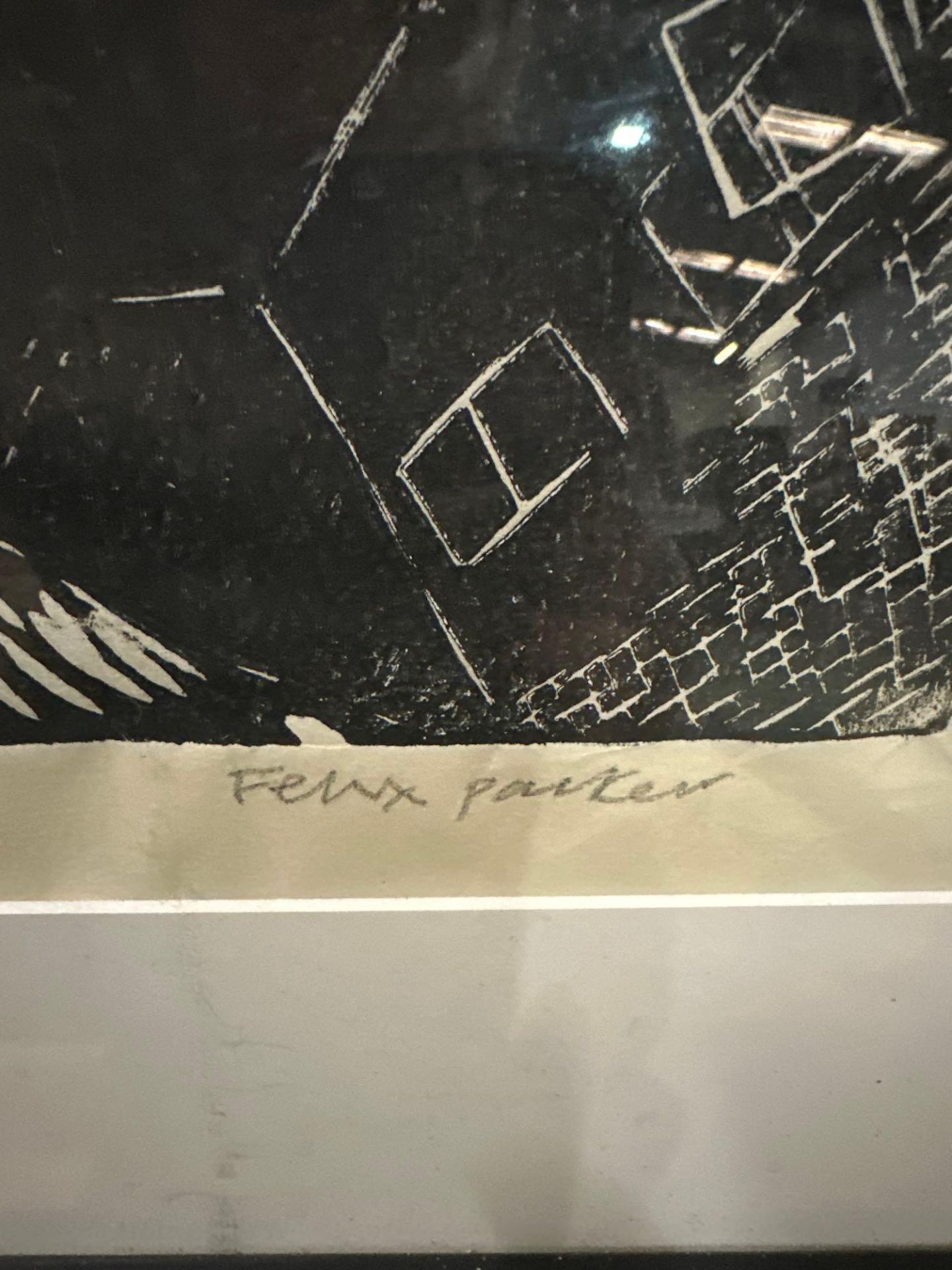 The Bowling Green Woodcut Artist Proof Felix Packer 117 X 107 cm - Image 3 of 3