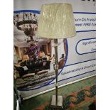 Chrome and Acrylic floor lamp square chrome base chrome steam in four sections with clear Acrylic