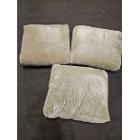 3 x Cushions Cream Silk Size 50 x 50cm ( Ref Cush 142)