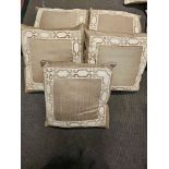 5 x Silk Cushions Beige Cream Pattern Size 50 x 50cm( Ref Cush 122)