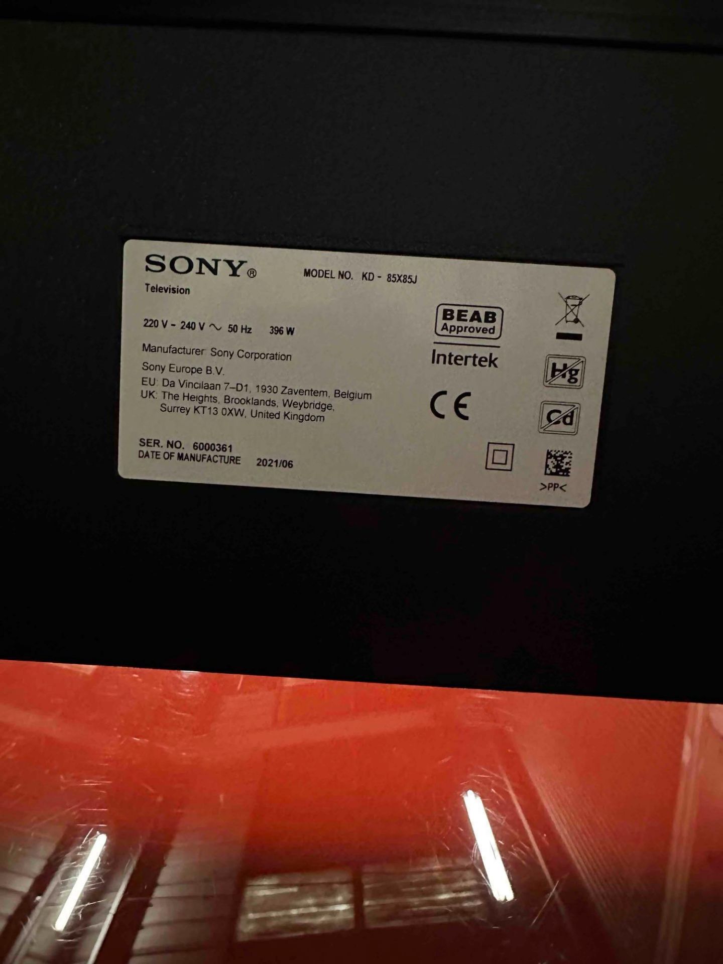 Sony Bravia 4k Kd-85x85j - 85-Inch - Led - 4k Ultra HD (UHD) - High Dynamic Range (HDR) - Google - Image 3 of 3