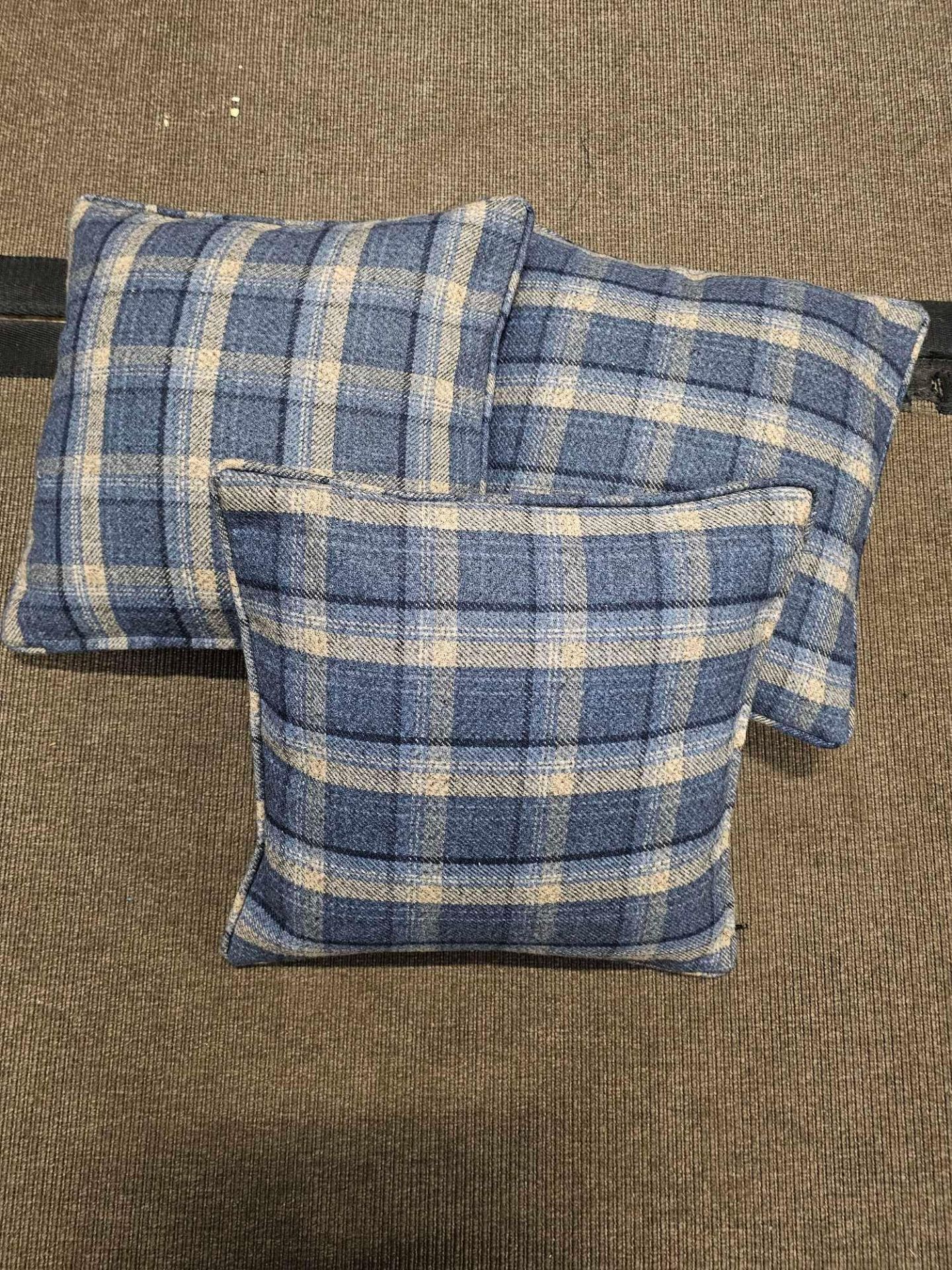 3 x Tartan Blue Cushions Size 40 x 40cm ( Ref Cush 129)