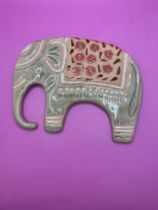 Wall Hanging Ceramic Elephant (Made In Thailand)