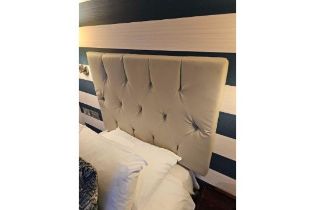 Tufted Headboard The Upholstered Off Grey Tufted Padded Headboard Is An Elegant And Sophisticated