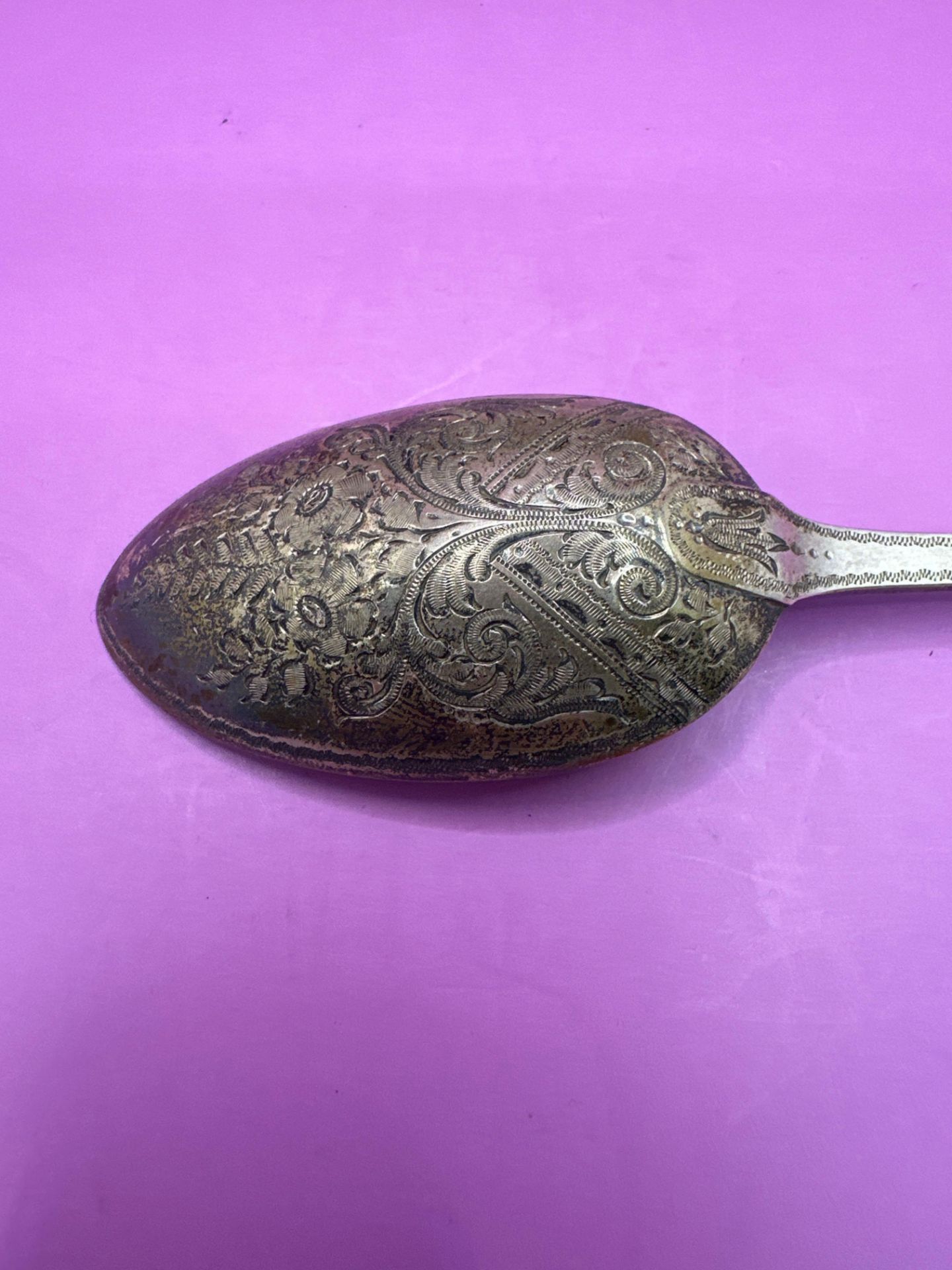 Silver Engraved Hallmarked Spoon With HW In A Edwin Davis Late Allott And Co Bradford Presentation - Bild 6 aus 10