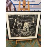 The Bowling Green Woodcut Artist Proof Felix Packer 117 X 107 cm