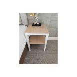 A Pair Of Side Tables A Stylish And Modern Gardenia White Painted Side Table With Undershelf, The