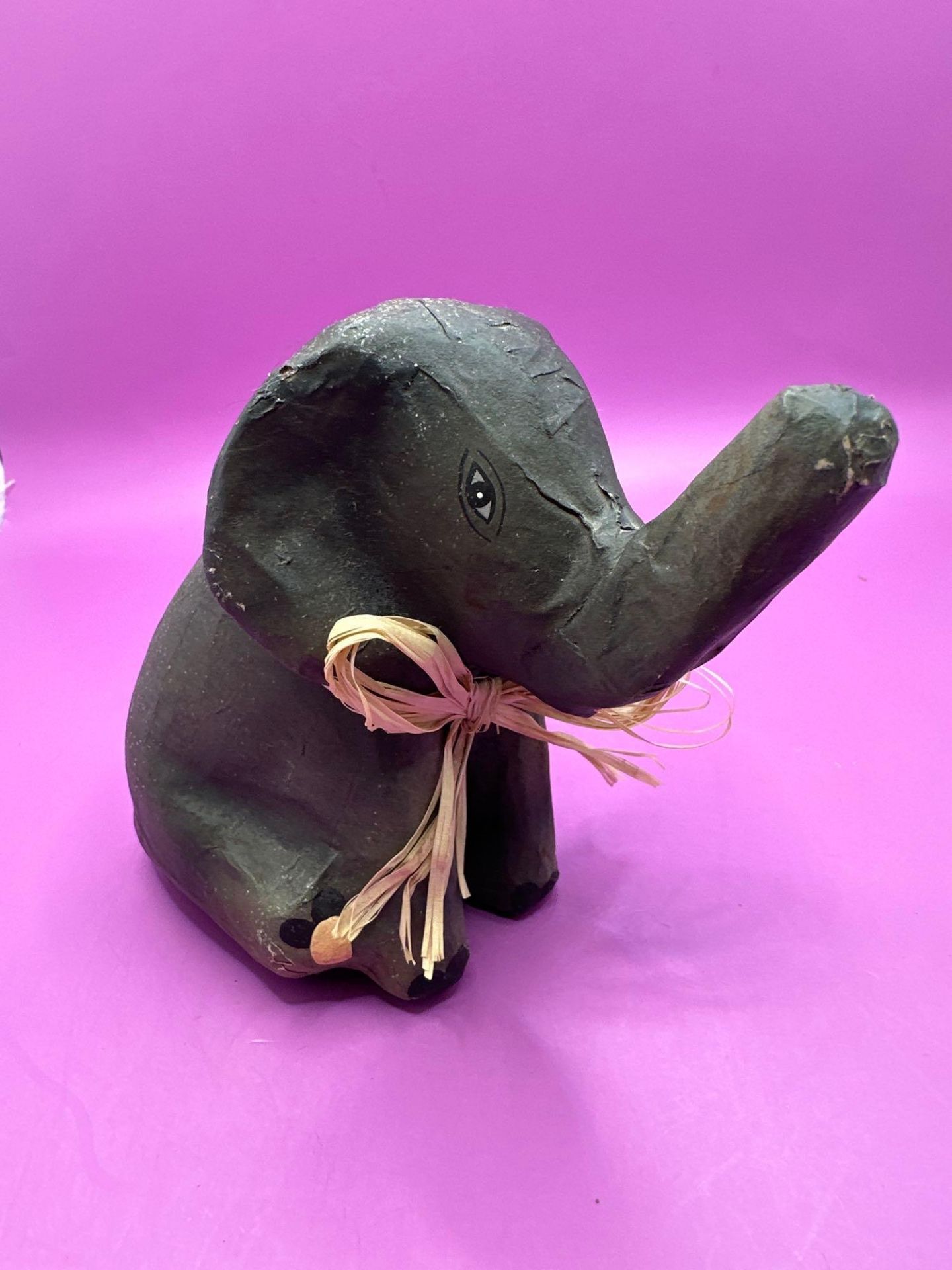 Paper Mache Elephant 10 cm - Made In Thailand