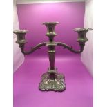 A Pair Of Silver Plated Candelabraâ€™s Made In England 25cm