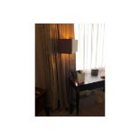 Heathfield And Co Dakota Contemporary Floor Lamp Chrome Complete With Shade 158cm