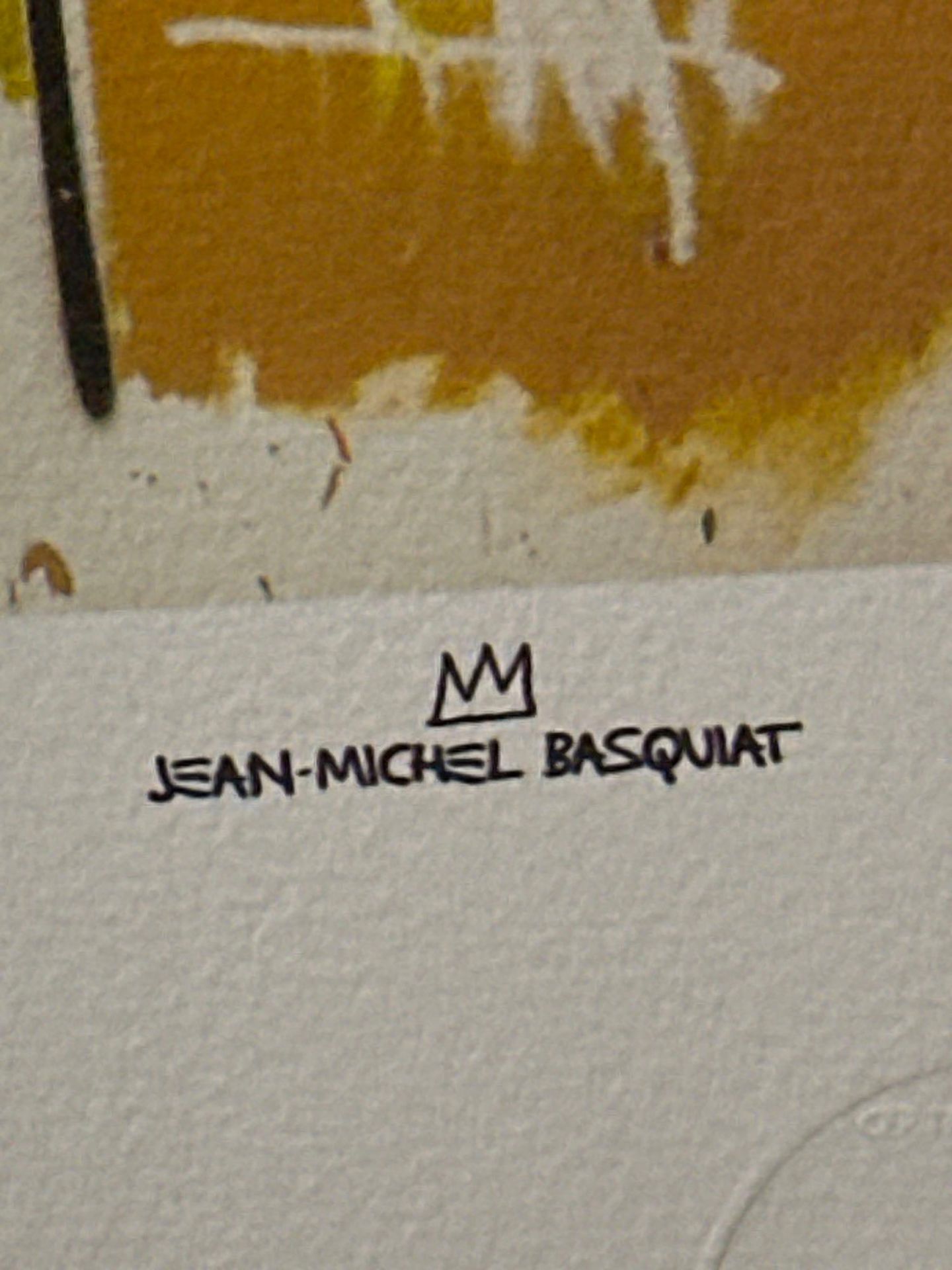Figure Aux Mains LevÃ©es Offset Lithograph In Colour Jean-Michel Basquait With Signature In Plate, - Image 2 of 4