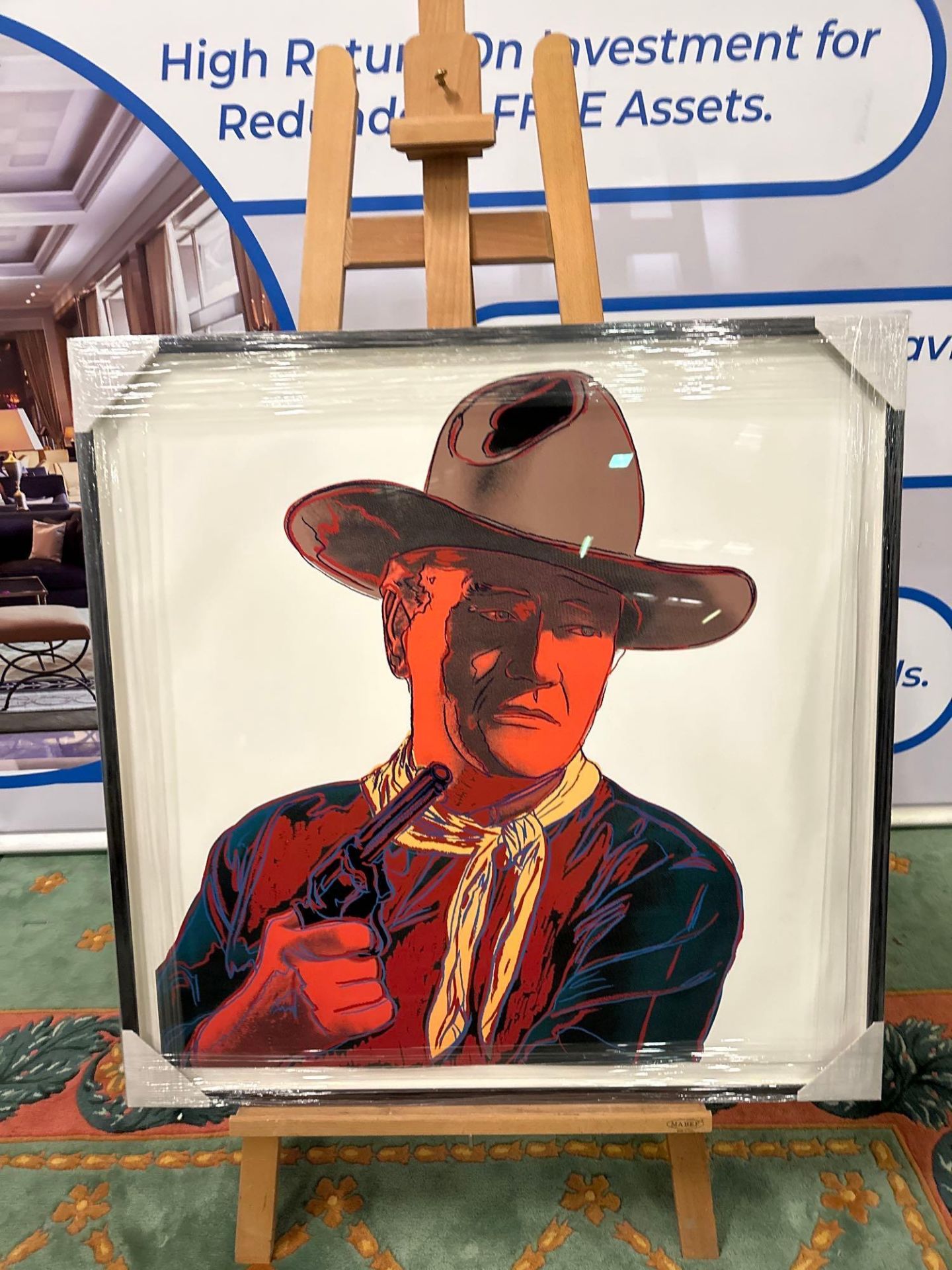 Framed Screenprint In Colour John Wayne, From Cowboys And Indians Andy Warhol (1928-1987) On
