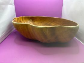 Teak Handmade Fruit Wood Bowl 40 X 30 X 10cm