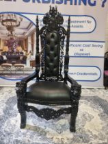 Throne Chair This Antique Style Throne, Ceremonial Or Trophy Chair Was Inspired By A 19th Century