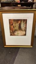 Work On Paper Niall Naessens (Irish) Limited Edition Etching Titled Sapling, Dolkey Hill Woodland 13