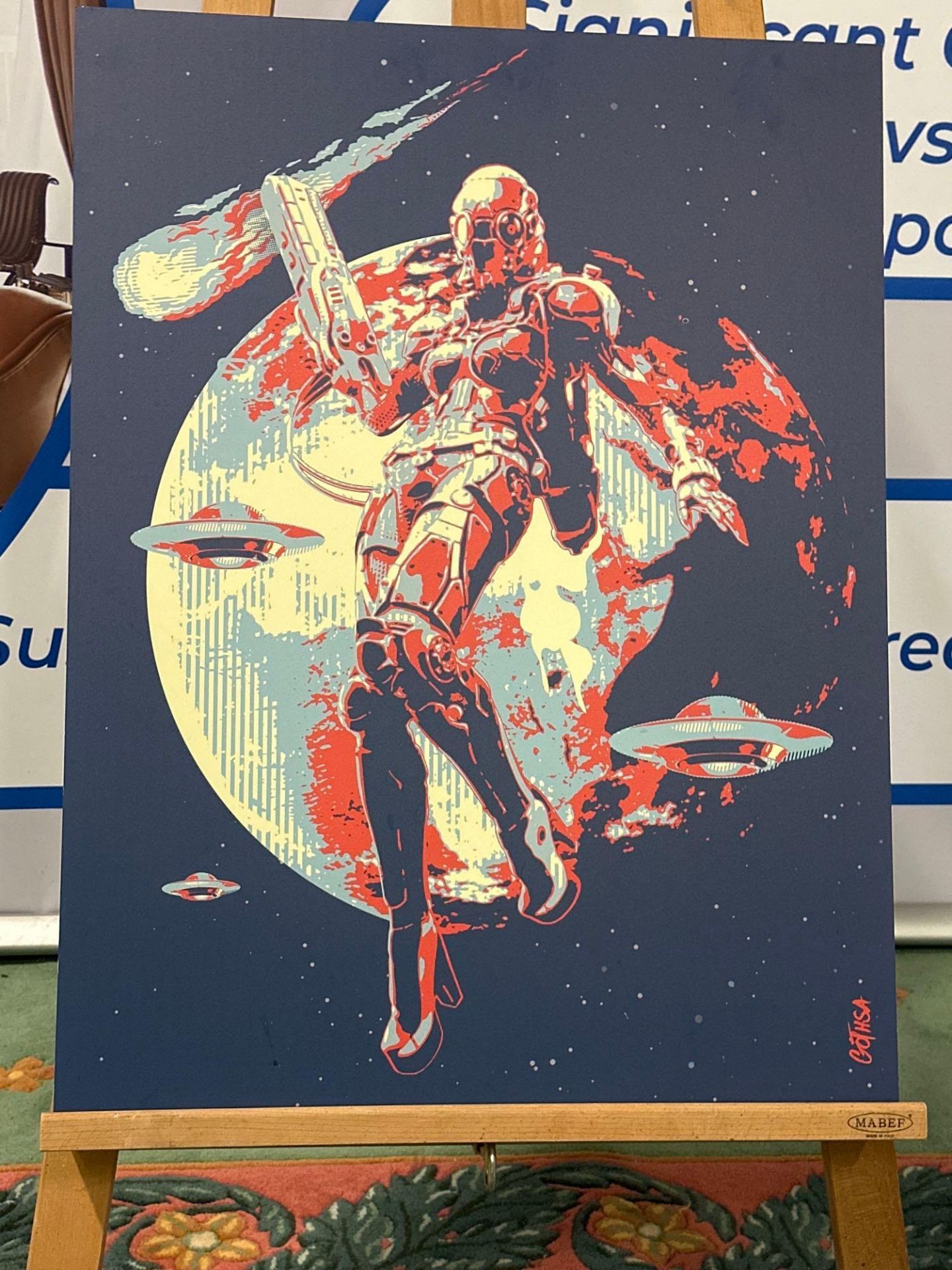Space Protector By Gothsa Print In Colours (Finish Dibond) 60 X 80 cm