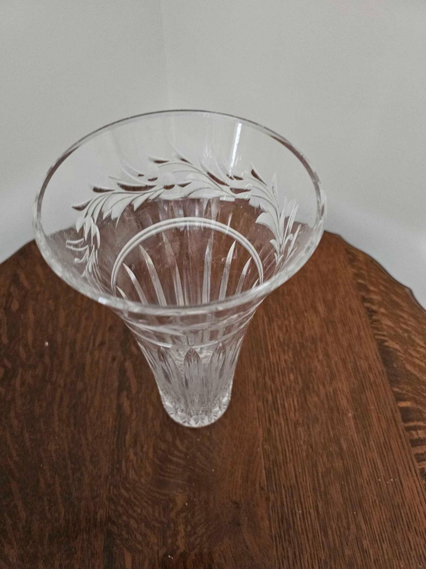 Vintage Crystal Cut Vase 29 X 14cm - Image 4 of 5