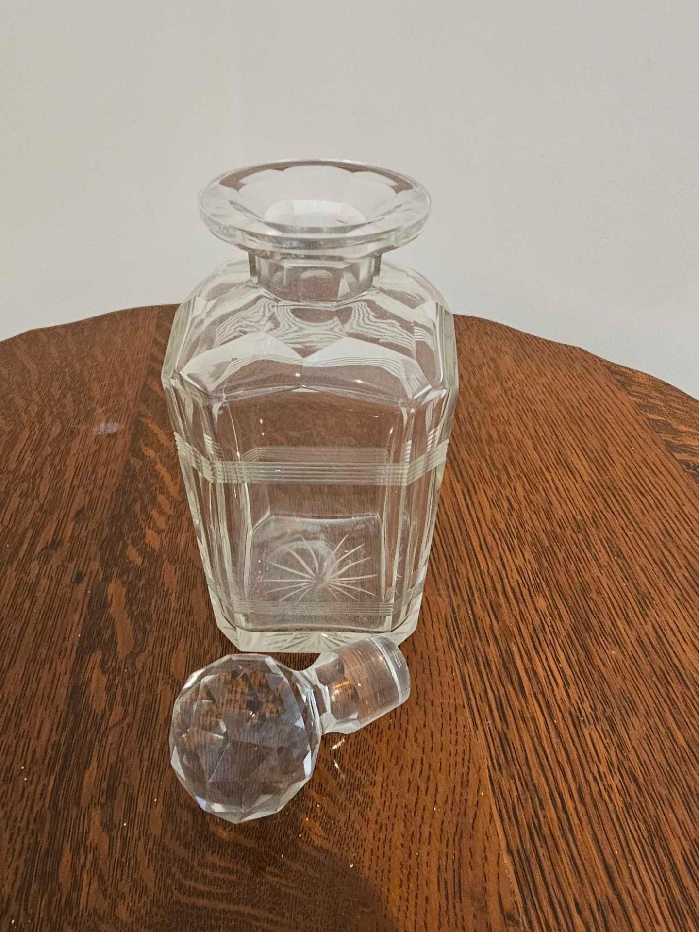 Royal Scot Crystal A Square Cut Spirit Decanter With Stopper 22cm - Image 4 of 5